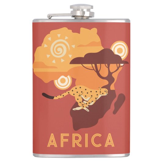 名前をカスタムするアフリカ フラスク (正面)
