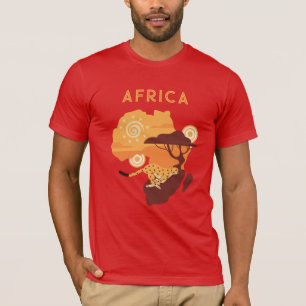 名前をカスタムするアフリカ Tシャツ
