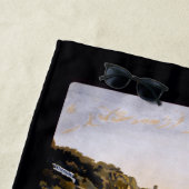 名前をカスタムするアマルフィイタリアヴィンテージトラベル ビーチタオル (インサイチュ)