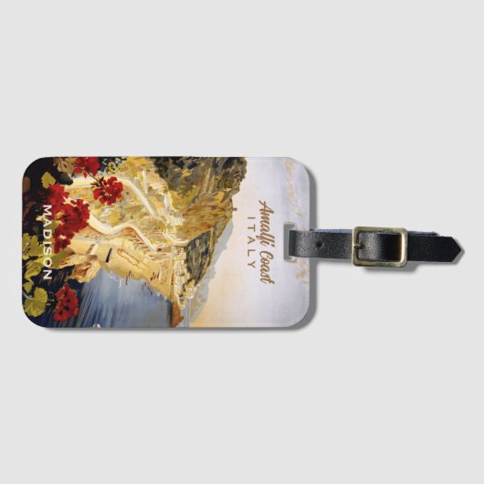 名前をカスタムするアマルフィイタリア ラゲッジタグ (正面横)