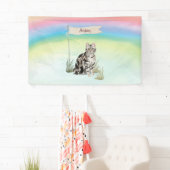 名前をカスタムするアメリカンショートヘアペットキャット 横断幕 (インサイチュ)