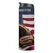 名前をカスタムするアメリカン野球 タンブラー (回転右)