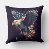 名前をカスタムするアメリカン・イーグル クッション (裏面)