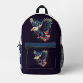 名前をカスタムするアメリカン・イーグル プリントバックパック (正面)