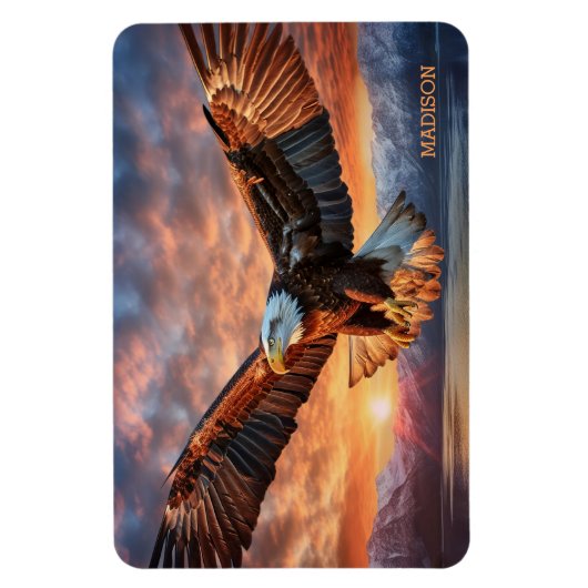 名前をカスタムするアメリカン・イーグル マグネット (縦)