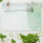 名前をカスタムするアメリカン（犬）スタッフォードテリアペットドッグ キッチンタオル (折り畳み)