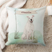 名前をカスタムするアメリカン（犬）スタッフォードテリアペットドッグ クッション (ブランケット)