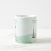 名前をカスタムするアメリカン（犬）スタッフォードテリアペットドッグ コーヒーマグカップ (中央)