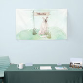 名前をカスタムするアメリカン（犬）スタッフォードテリアペットドッグ 横断幕 (トレードショー)