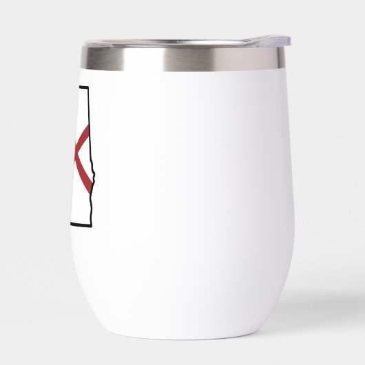 名前をカスタムするアラバマ国旗と州フラワー椿 (左面)