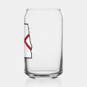 名前をカスタムするアラバマ国旗と州フラワー椿 ガラス缶 (左)