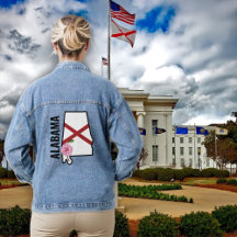 名前をカスタムするアラバマ国旗と州フラワー椿