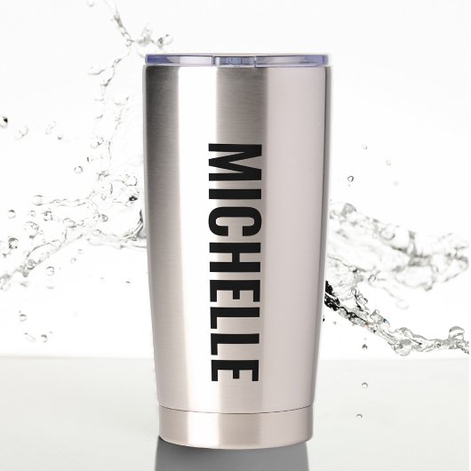 名前をカスタムするアラバマ国旗と州フラワー椿 保温保冷タンブラー