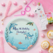 名前をカスタムするアンザシーバースデーパーティー ペーパープレート (パーティー)