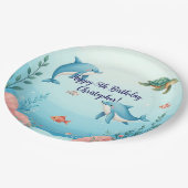 名前をカスタムするアンザシーバースデーパーティー ペーパープレート (アングル)