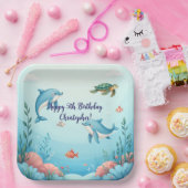 名前をカスタムするアンザシーバースデーパーティー ペーパープレート (パーティー)