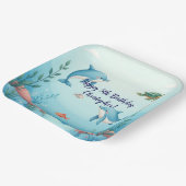 名前をカスタムするアンザシーバースデーパーティー ペーパープレート (傾斜あり)