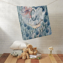 名前をカスタムするアンダーザシーベビーブランケット