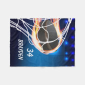 名前をカスタムするアンドナンバーホッケーフリースブランケット フリースブランケット (正面(横))