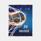 名前をカスタムするアンドナンバーホッケーフリースブランケット フリースブランケット (正面)