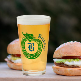 名前をカスタムするアンドモノグラムケルトスタイルオロボロス タンブラーグラス