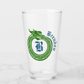 名前をカスタムするアンドモノグラムケルトスタイルオロボロス タンブラーグラス (正面)