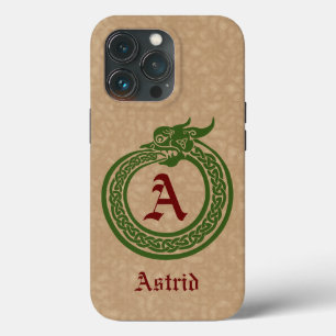 名前をカスタムするアンドモノグラムケルトスタイルオロボロス iPhone 13 PROケース