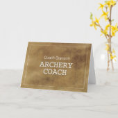 名前をカスタムするアーチェリーコーチ感謝していの定義 カード (黄色い花)