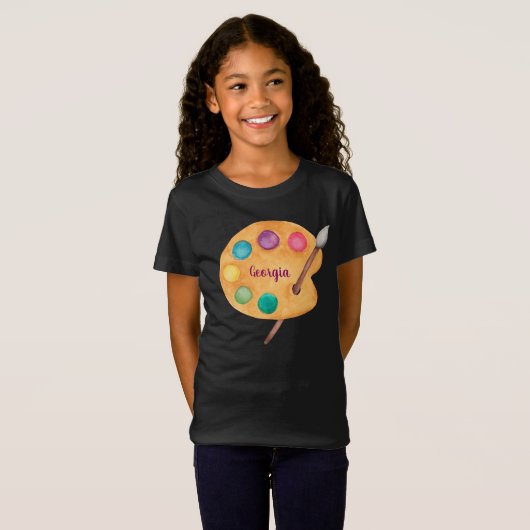 名前をカスタムするアーティストのア絵を描ートパレット  Tシャツ (正面フル)