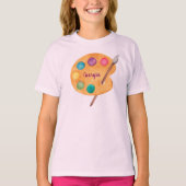 名前をカスタムするアーティストのア絵を描ートパレット Tシャツ (正面)