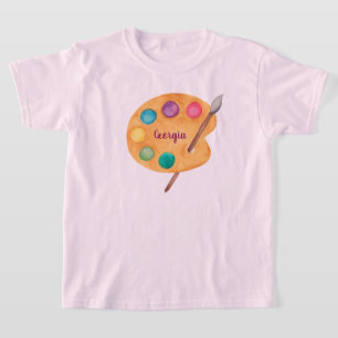 名前をカスタムするアーティストのア絵を描ートパレット Tシャツ