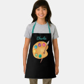 名前をカスタムするアーティストアートパレッ絵を描トキッズエプロン エプロン (インサイチュ)