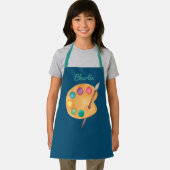 名前をカスタムするアーティストアートパレッ絵を描トキッズエプロン エプロン (インサイチュ)