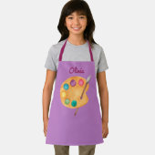 名前をカスタムするアーティストアートパレ絵を描ットの子どもエプロン エプロン (インサイチュ)