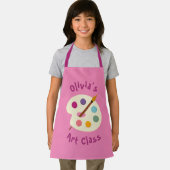 名前をカスタムするアートクラスのスクールアーティストエプロン エプロン (インサイチュ)