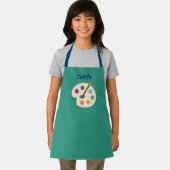 名前をカスタムするアートクラスのスクールアーティストエプロン エプロン (インサイチュ)