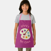 名前をカスタムするアートクラスのスクールアーティストエプロン エプロン (インサイチュ)