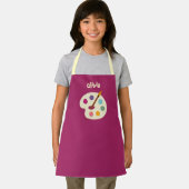 名前をカスタムするアートクラスのスクールアーティストエプロン エプロン (インサイチュ)