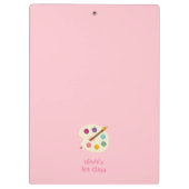 名前をカスタムするアートクラススクールアーティストクリエイティブ クリップボード (裏面)