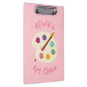 名前をカスタムするアートクラススクールアーティストクリエイティブ クリップボード (右)