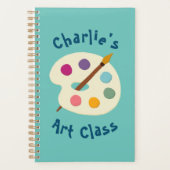 名前をカスタムするアートクラススクールアーティストクリエイティブ プランナー手帳 (正面)