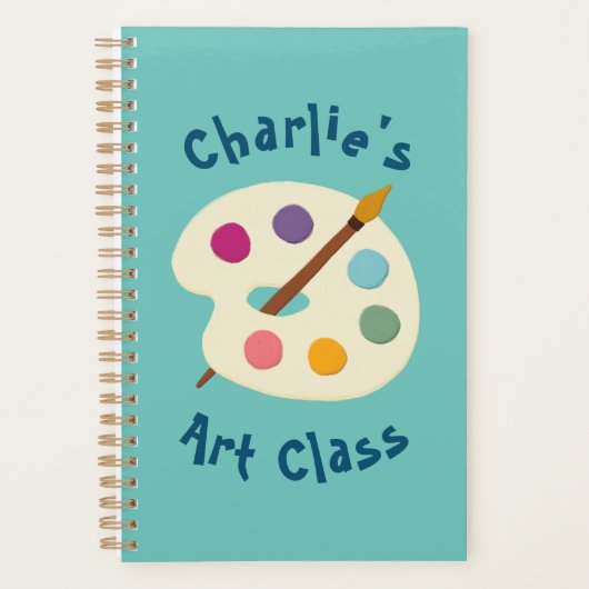 名前をカスタムするアートクラススクールアーティストクリエイティブ プランナー手帳 (正面)