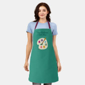 名前をカスタムするアートクラス先生アーティストエプロン エプロン (着用した状態)