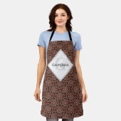 名前をカスタムするアールデコサファリサンセットボホマンダラ エプロン (着用した状態)