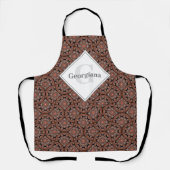 名前をカスタムするアールデコサファリサンセットボホマンダラ エプロン (正面)