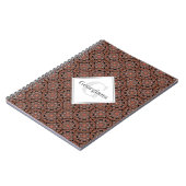 名前をカスタムするアールデコサファリサンセットボホマンダラ ノートブック (左側)