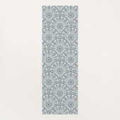 名前をカスタムするアールデコフローラ調和グレーマンダラ ヨガマット (裏面)