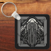 名前をカスタムするアールデコ キーホルダー (正面)