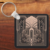 名前をカスタムするアールデコ キーホルダー (正面)