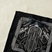 名前をカスタムするアールデコ ビーチタオル (インサイチュ)